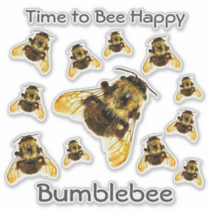 Dozen Bumblebees Time to Bee Happy Customisable