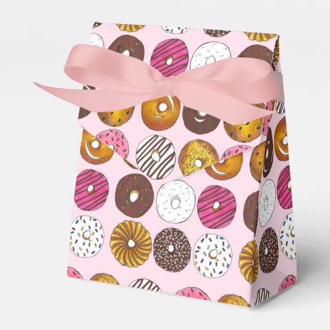 Dozen Doughnuts Doughnuts Breakfast Junk Food Food Favour Box (Front Side)