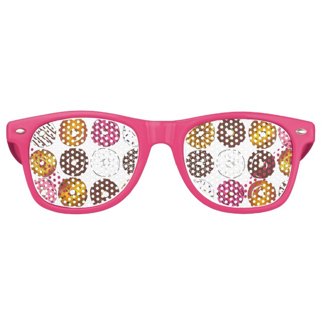 Dozen Doughnuts Doughnuts Breakfast Junk Food Food Retro Sunglasses (Front)