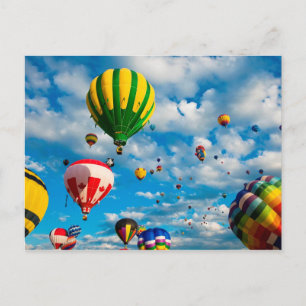 Dozens Of Hot Air Balloons In The Sky Postcard