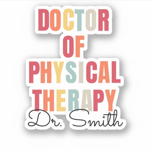 DPT Doctor of Physical Therapy Personalised Vinyl (Front)