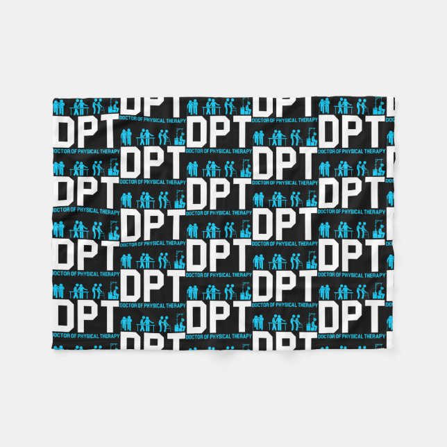 DPT Doctor of Physical Therapy Physiotherapy  Fleece Blanket (Front (Horizontal))