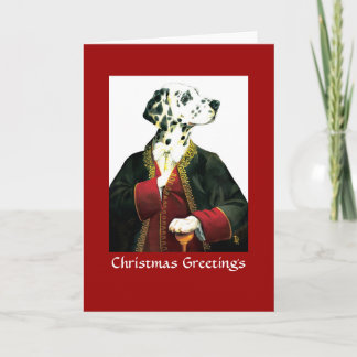 DR004 Dalmation, Christmas Greetings Holiday Card
