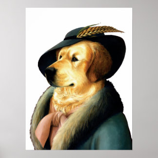 DR035 Golden Retriever poster