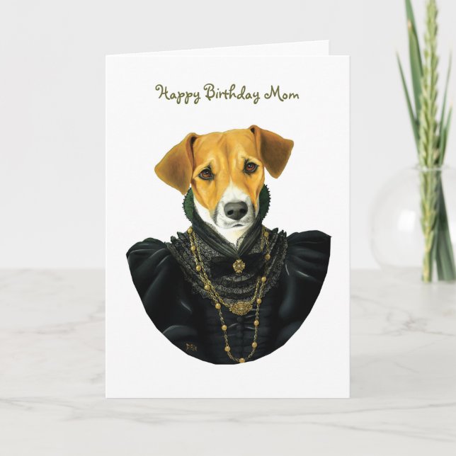 DR037 Jack Russell Terrier, Happy Birthday Mum Card (Front)