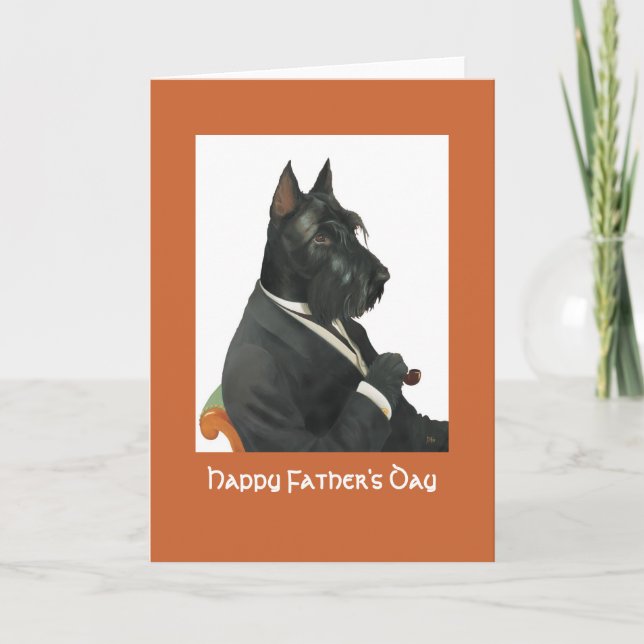 DR094 Scottish Terrier, Happy Father's Day Card (Front)
