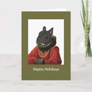DR206 French Bulldog, Happy Holidays card