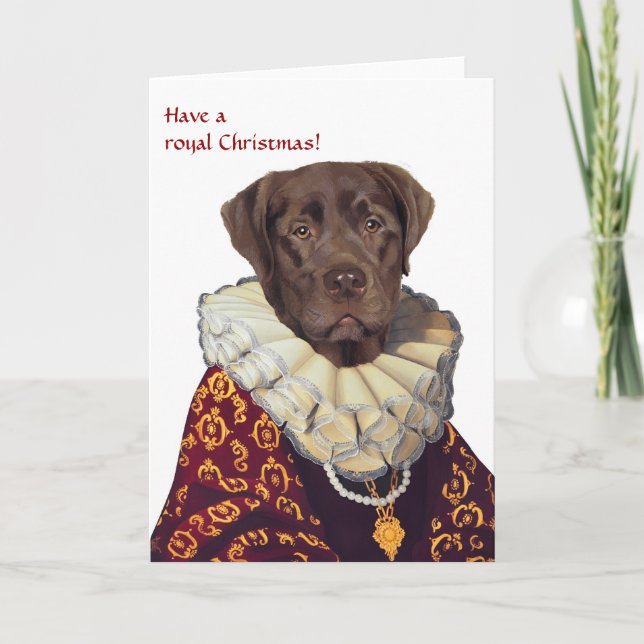 DR225 Labrador Retriever, Have a royal Christmas! Holiday Card (Front)