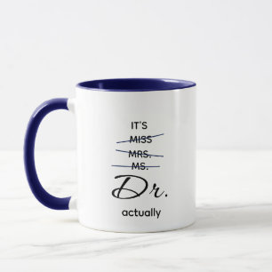 Dr. Actually Navy Mug