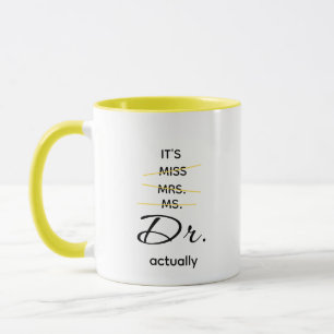 Dr. Actually Yellow Mug