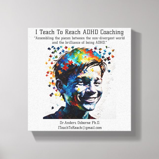 Dr.Anders Osborne Ph.D. - ADHD Coaching Poster Canvas Print (Front)