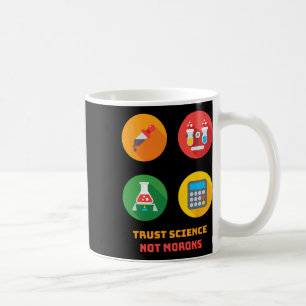 Dr. Anthony Fauci Trust Science Not Morons Retro V Coffee Mug