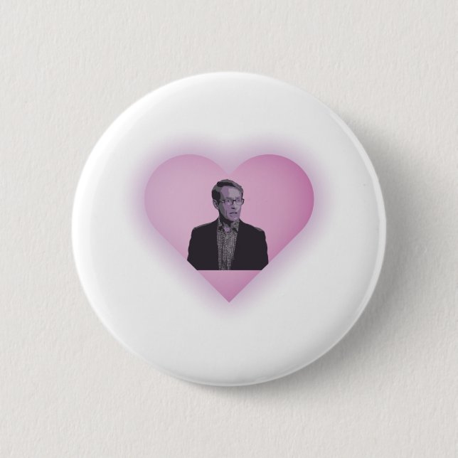 Dr Ashley Bloomfield The Curve Crusher Love Heart 6 Cm Round Badge (Front)