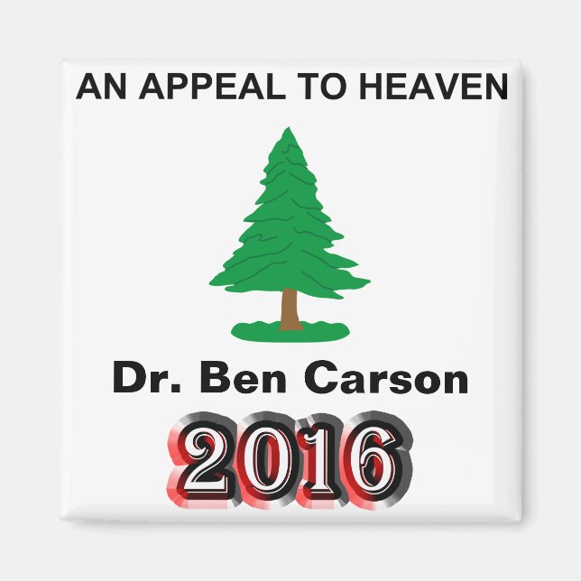 Dr. Ben Carson 2016 - An Appeal To Heaven Magnet (Front)