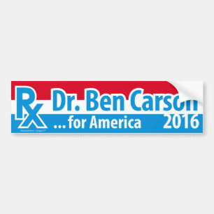 Dr. Ben Carson 2016 - Prescription for America Bumper Sticker