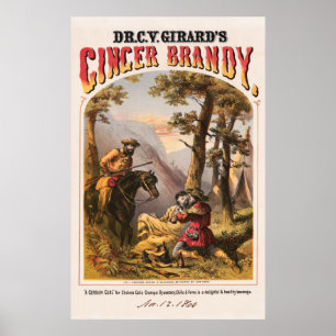 Dr. C. V. Girard's GINGER BRANDY 1860 Poster