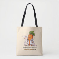 Dr. Carrot ECG Mountain Range Funny Medical Tote
