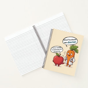 Dr. Carrot with His First Patient Funny Medical  Notebook