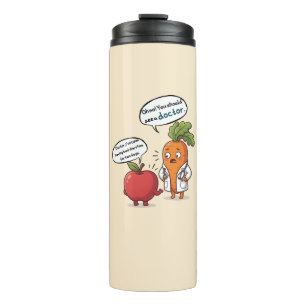 Dr. Carrot with His First Patient Funny Thermal Tumbler