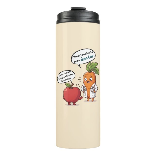 Dr. Carrot with His First Patient Funny Thermal Tumbler (Front)