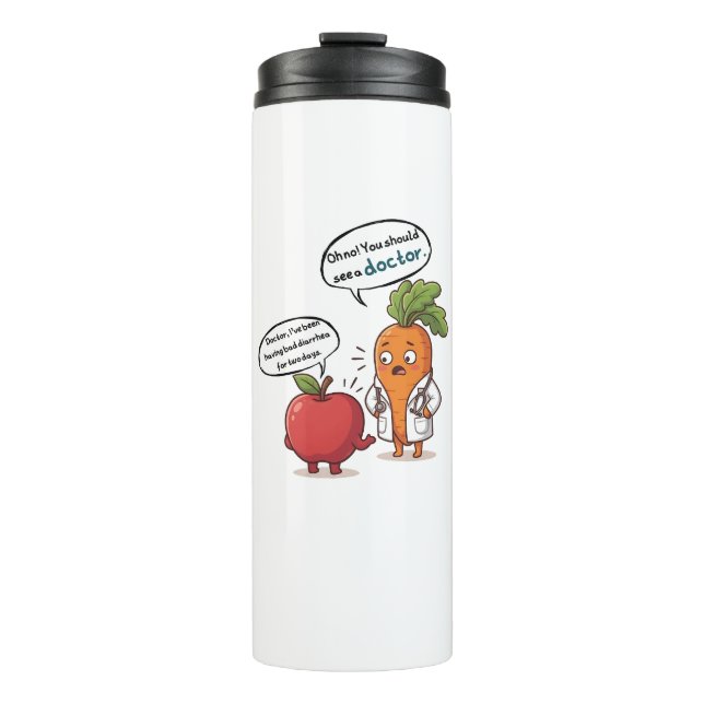 Dr. Carrot with His First Patient Funny Thermal Tumbler (Front)