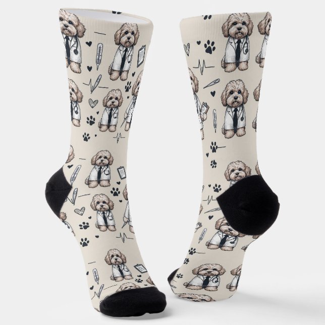 Dr Cavoodle Socks (Angled)
