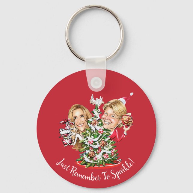 Dr Christmas Fan Key Ring (Back)