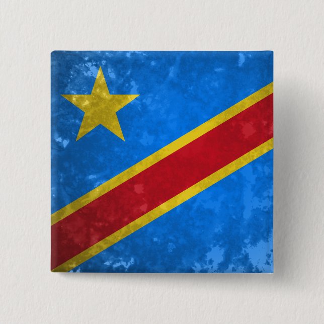 DR Congo 15 Cm Square Badge (Front)