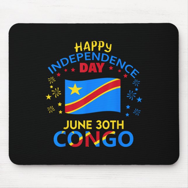Dr Congo 65th Independence Day Congolese Pride Dr  Mouse Mat (Front)