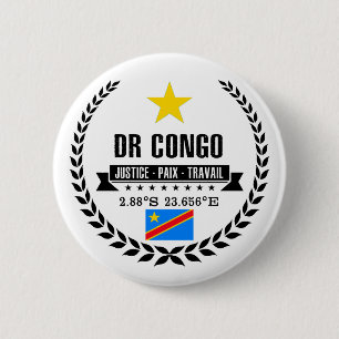 DR Congo 6 Cm Round Badge