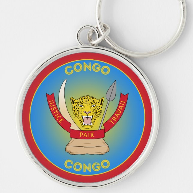 DR Congo Heritage Emblem Key Ring (Front)