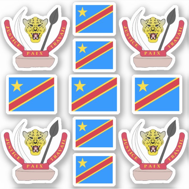 DR Congo - national symbols /Coat of arms and flag (Front)