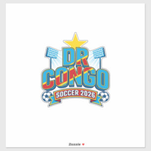 DR Congo Soccer 2026 Soccer Bold Country Typograph