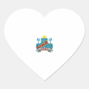 DR Congo Soccer 2026 Soccer Bold Country Typograph Heart Sticker