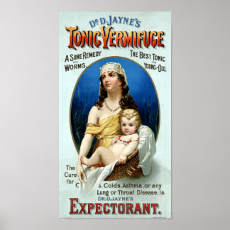 Dr. D. Jayne's Tonic Vermifuge Vintage Poster