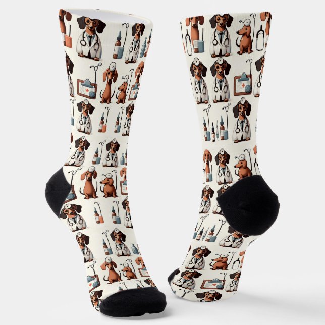 Dr Dachshund Socks (Angled)