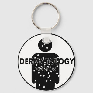 DR DERMATOLOGY SILHOUETTE LOGO KEY RING