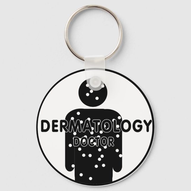DR DERMATOLOGY SILHOUETTE LOGO KEY RING (Front)