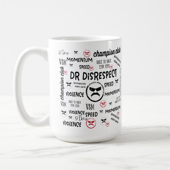  Dr Disrespect Violence Speed Momentum Coffee Mug (Left)