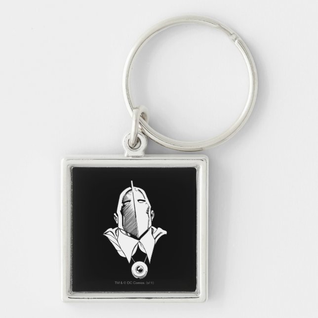 Dr. Fate Mask Outline Key Ring (Front)