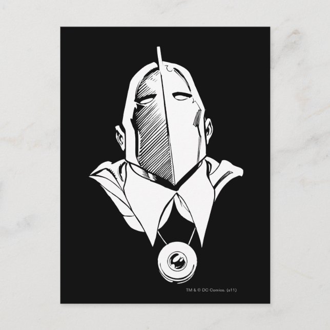 Dr. Fate Mask Outline Postcard (Front)