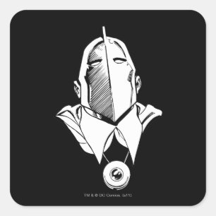 Dr. Fate Mask Outline Square Sticker