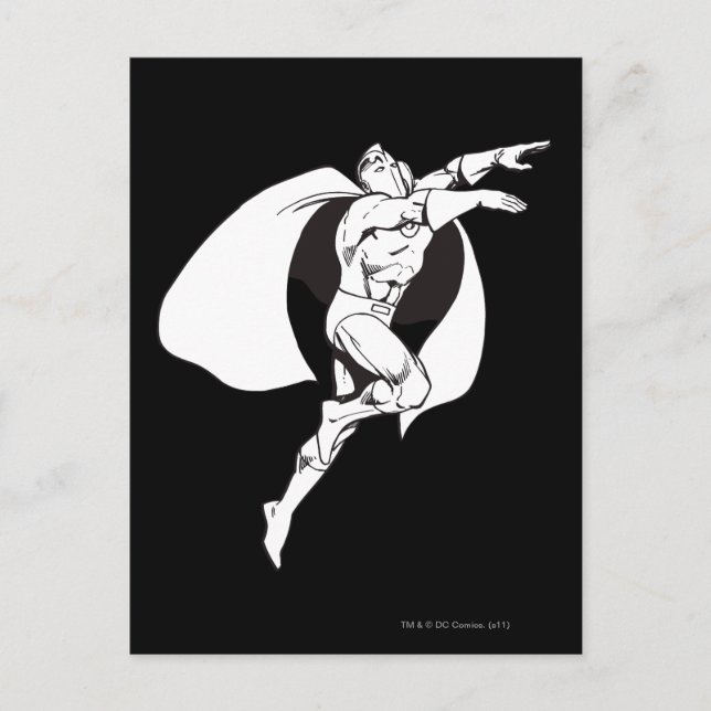 Dr. Fate Soaring Outline Postcard (Front)