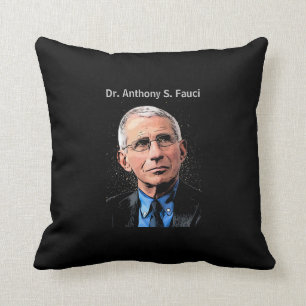 Dr. Fauci, black, 2-sided design, Cushion