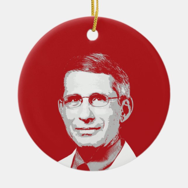 DR FAUCI CERAMIC TREE DECORATION (Front)