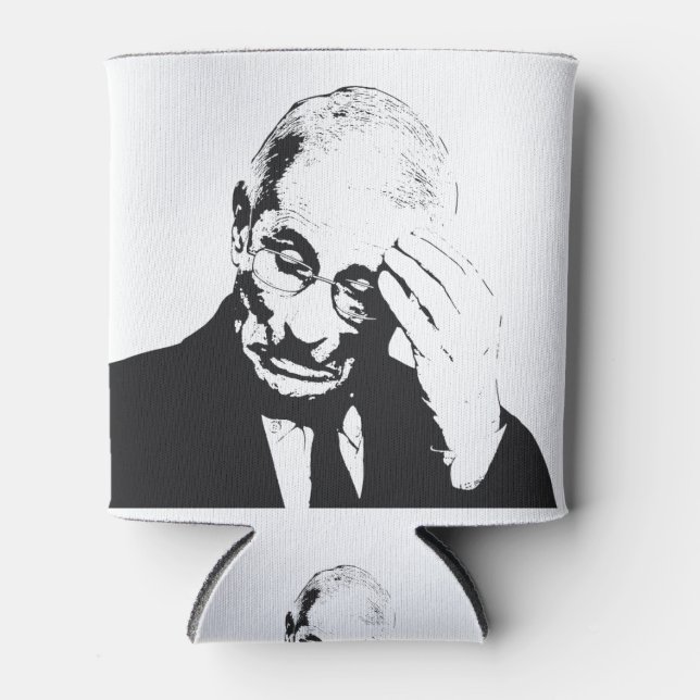 Dr. Fauci Facepalm Can Cooler (Front)