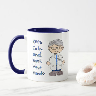 Dr Fauci   Keep Calm & Wash Your Hands   Corona Mug