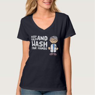 Dr Fauci Keep Calm & Wash Your Hands Corona T-Shirt