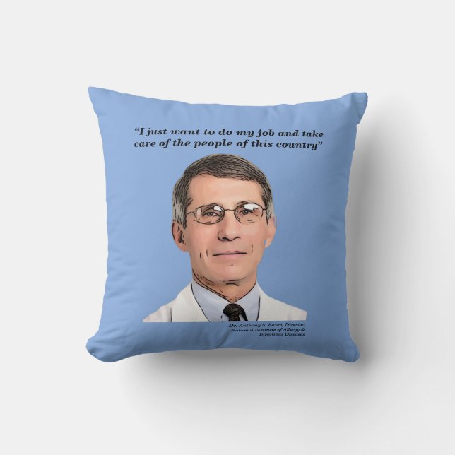 Dr. Fauci, quote, 2-sided, quote Cushion (Front)