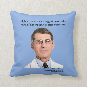 Dr. Fauci, quote, 2-sided, quote Cushion